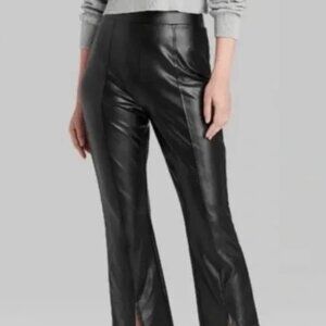 NWT Target Women's Slit Front Faux Leather Flare Pants - Wild Fable™